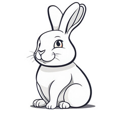 Obraz premium vector illustration of a bunny
