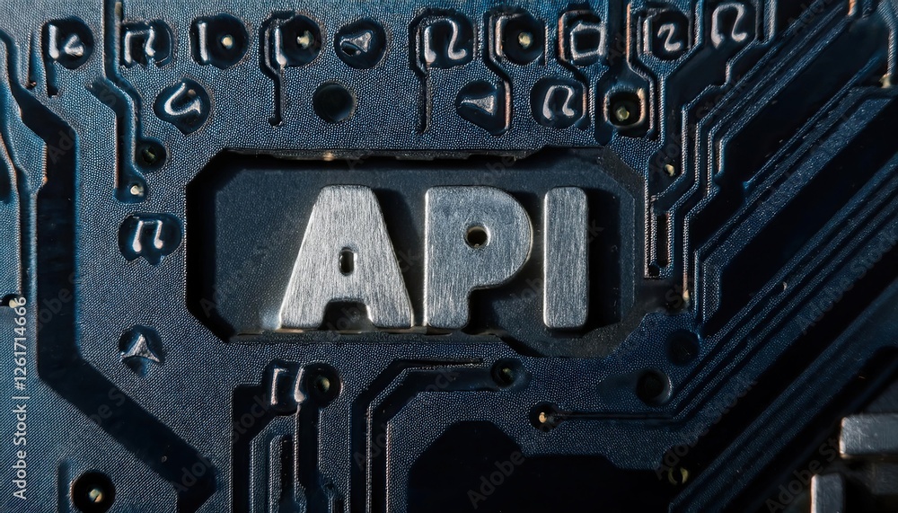Poster understanding api technology through circuit board close-up