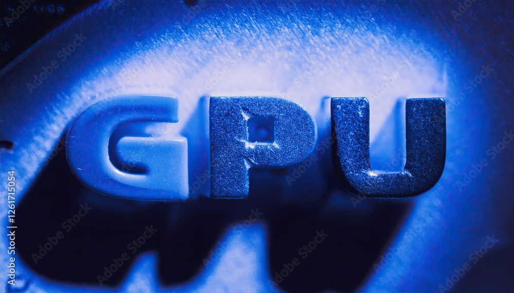 Poster close-up of a gpu highlighting advanced technology and design