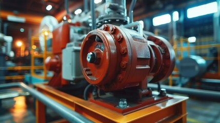 Obraz premium Electric Pump: A pump powered by electricity, commonly used across industries to move liquids, gases, and chemicals, providing efficient and reliable fluid transfer. 