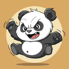 a cute and adorable panda cartoon