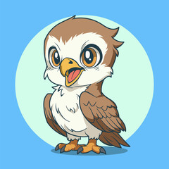 cute and funny osprey cartoon