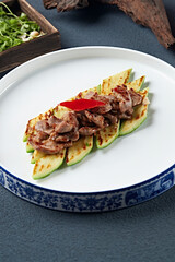 Chargrilled Sirloin with Grilled Zucchini