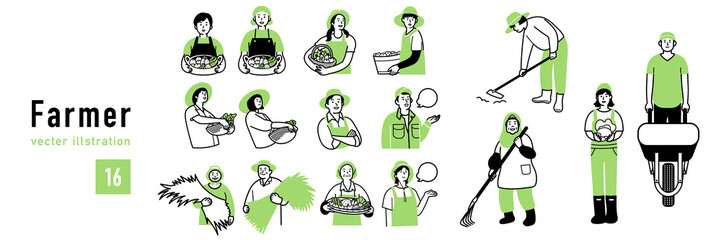 Farmers of different generations.