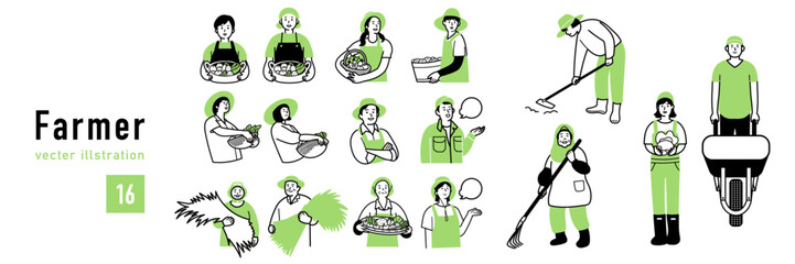 Farmers of different generations.