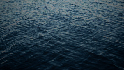 Blue water surface, waves in the ocean