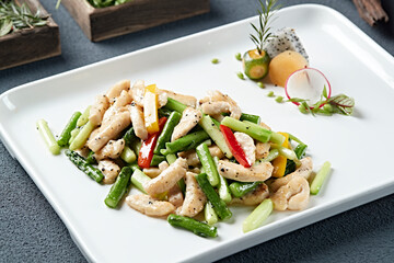Sauteed Chicken Fillet with Asparagus
