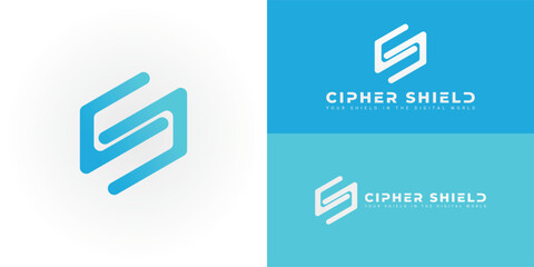 The dynamic logo design features the initials CS creatively integrated into a geometric shape creating a unique striking symbol that evokes a sense of security, precision, and data protection.