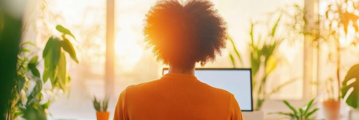Biophilic Office Culture Diverse Team Collaboration in Sunlit Open Workspace with Greenery, Promoting Innovation and Connectivity in Modern Corporate Environments