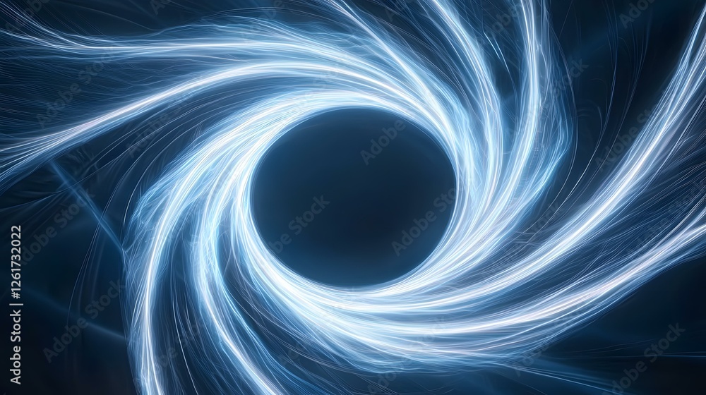 Poster the image shows a swirling vortex of bright blue and white light, creating a hypnotic effect that re