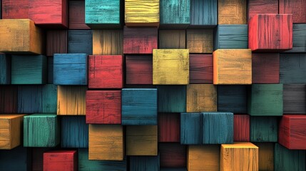 colorful wooden background