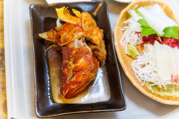 キンメダイの煮付け。
式根島の民宿の海鮮山盛りの美味しい晩ごはん。
東京都伊豆諸島式根島-2024
