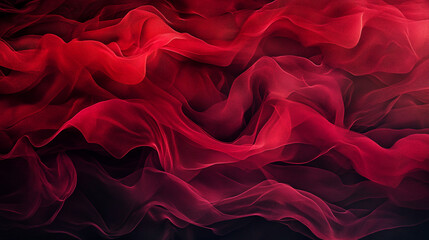 Fototapeta premium Abstract Red Fabric Texture Background Elegant Draped Silk Waves Design art soft rich dark wine 