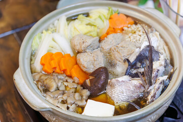 式根島特産の養殖マダイ他の海鮮鍋。
式根島の民宿の海鮮山盛りの美味しい晩ごはん。
東京都伊豆諸島式根島-2024
