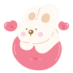 Cute Rabbit with Heart