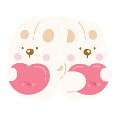 Cute Rabbit with Heart