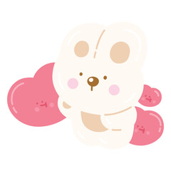 Cute Rabbit with Heart