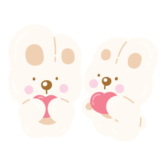 Cute Rabbit with Heart