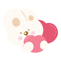 Cute Rabbit with Heart