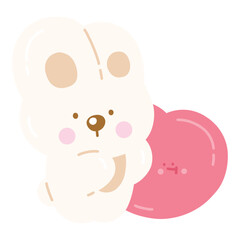 Cute Rabbit with Heart