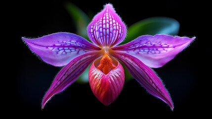  lady's slipper orchid's unique shape