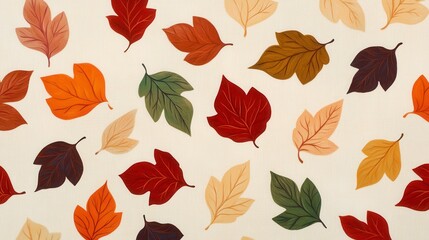 Obraz premium Autumn Leaves Pattern Background