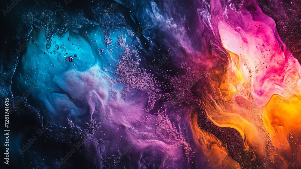 Aufkleber vibrant abstract colors swirl together in a dynamic display of light and movement