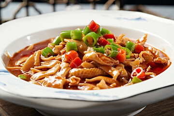 Shredded Lamb Tripe in Rice and Pepper Soup