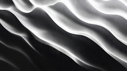 Obraz premium Abstract grainy noise texture, fluid black and white marble waves, perfect for extra-wide website banners, headers, and vintage-inspired poster layouts. 