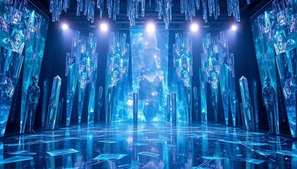 Crystalline Lightscape: A Futuristic Installation