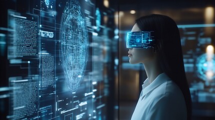 Natural Language Processing AI analyzing vast amounts of human text data 