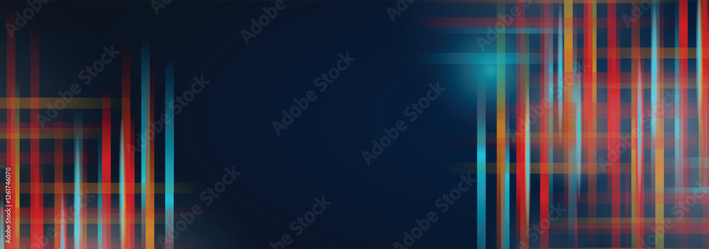 Poster glitch art, digital distortion, vertical lines, horizontal stripes. quantum computer technologies co