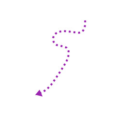purple dotted line arrow