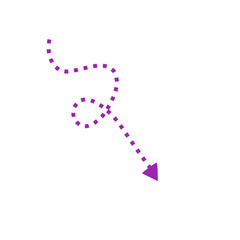 purple dotted line arrow