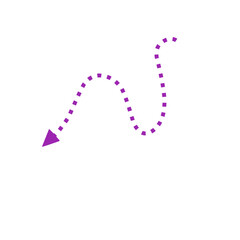 Fototapeta premium purple dotted line arrow