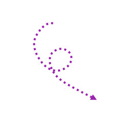 purple dotted line arrow