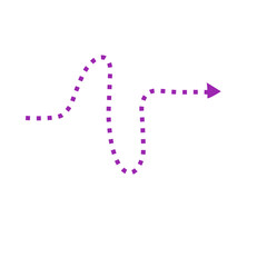 purple dotted line arrow