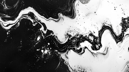 Black and white abstract liquid flow gradient background with grainy noise texture, super wide website headers, banners, and poster designs