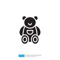 Cute Bear Icon in Coveralls on White Backgrounds Image Icon Design Image with Bear Cartoon Animal Character Drawing Illustration Simple Illustration Graphic Design Art Childrens