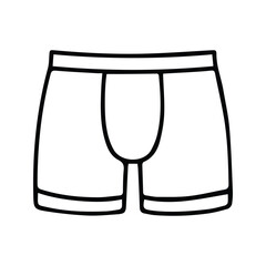 Boxer Briefs Icon. Men's Underwear Vector Illustration. underpants.