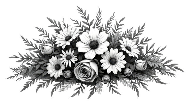 Celebration of life floral arrangements for funerals with coffins caskets urns and wreaths in a peaceful setting