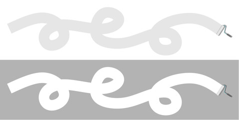 paint roller applying a coat, painting the wall, construction, renovation, or painting projects vector