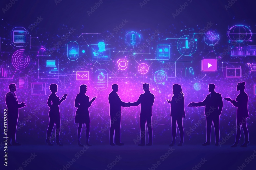 Poster digital business network: collaborative teamwork and technological innovation
