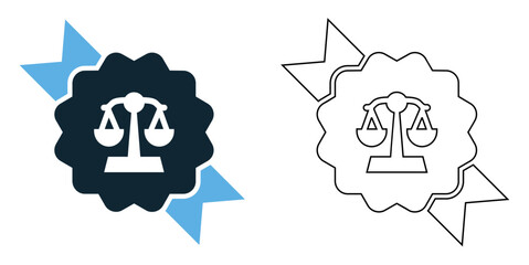 Legal advocate icon vector, legal, justice, and rights pictogram symbol ui and ux design, glyphs and stroke line