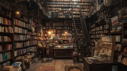 Obraz premium In Shenzhen, China, there's a famous bookstore called Zhongshuge in the Oh Bay area.