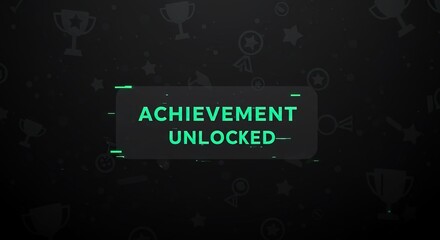 Achievement Unlocked Gaming Wallpaper - Success Notification Screen