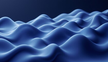 Obraz premium Abstract blue waves, dark background, design element, website banner