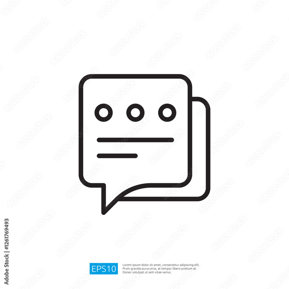 Poster two overlapping speech bubbles, symbolizing communication or conversation. the design is simple and 