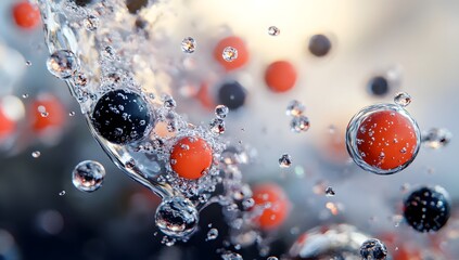 Water Splashing Molecules in Air