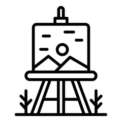Art Easel Vector Icon